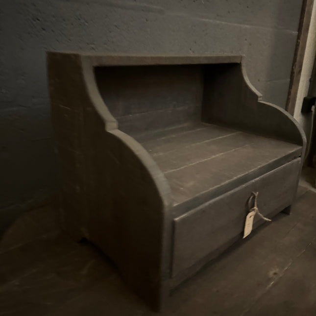 Driftwood 2-laagse houten bak – landelijke opbergbak van massief hout