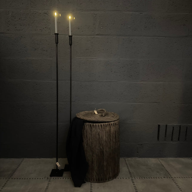 Be-Uniq Wasmand met Deksel Roos – Handgevlochten Natuurlijke Wasmand