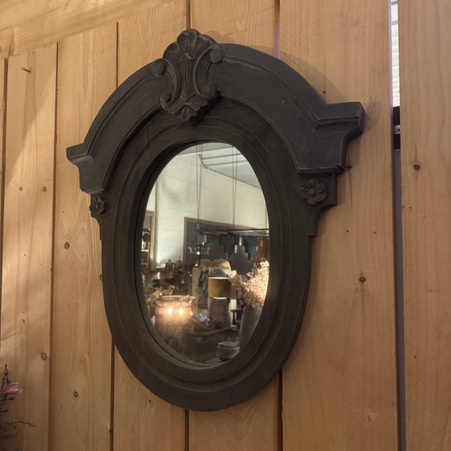 Old Grey Ossenoog Spiegel – Landelijke Wandspiegel in Klassieke Stijl