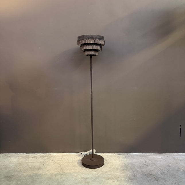 Trapa Living Staande Lamp Dhari Rond | Metalen Vloerlamp met Decoratieve Hangers