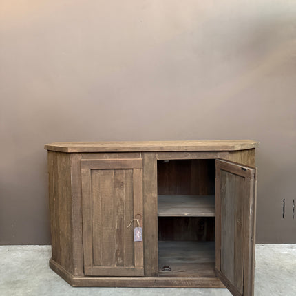 Driftwood Dressoir met 2 Deuren en Afgeschuinde Rand | Landelijk Dressoir Oud Hout