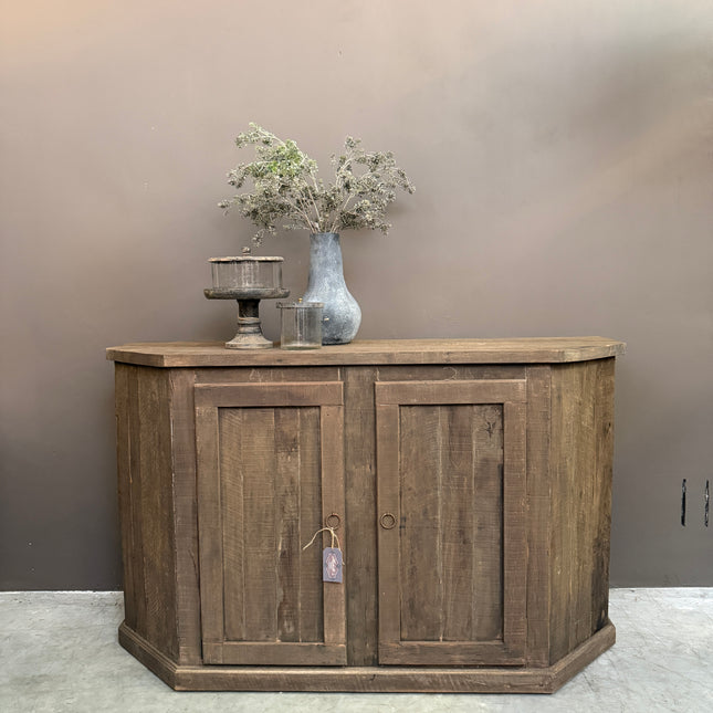 Driftwood Dressoir met 2 Deuren en Afgeschuinde Rand | Landelijk Dressoir Oud Hout