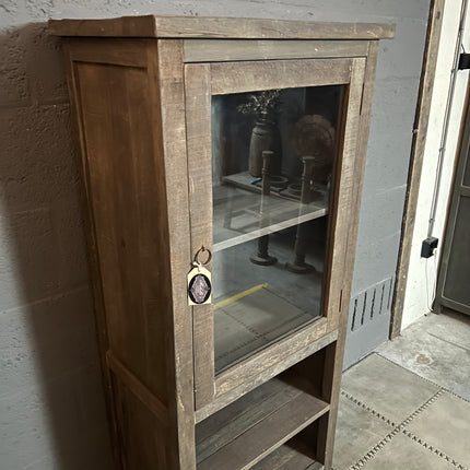 Driftwood Kast met Glasdeur