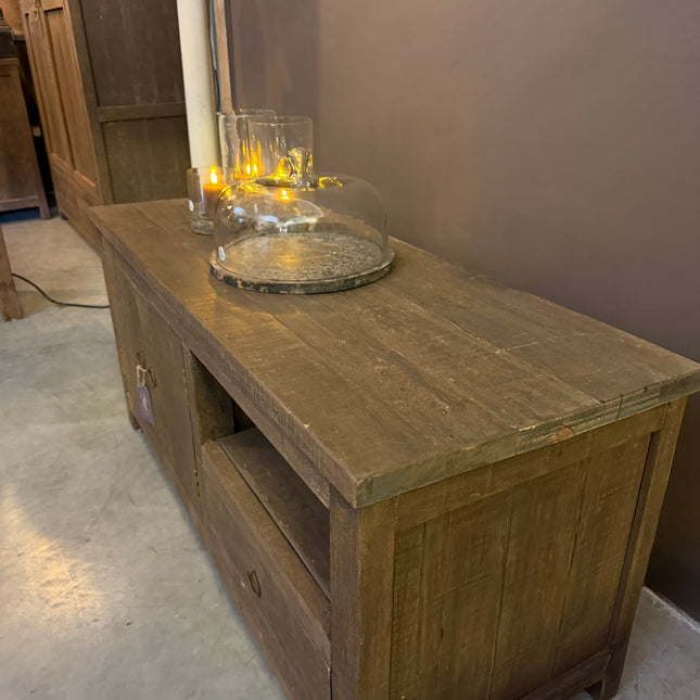 Driftwood TV-Meubel 120 cm | 2 Deuren, Lade & Open Vak