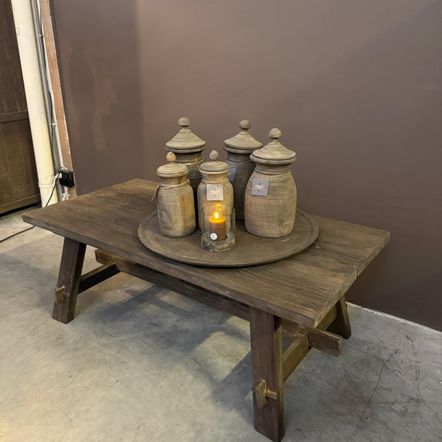 Grey Brown Salontafel 120 cm | Stoere Landelijke Houten Salontafel