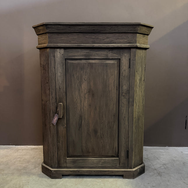 Grey Brown Kast met Schuine Hoeken | 1 Deur | 130 cm