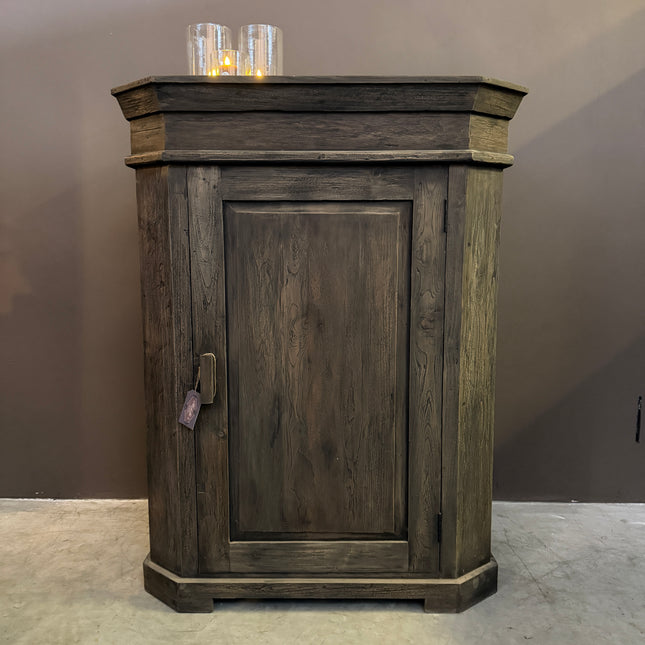 Grey Brown Kast met Schuine Hoeken | 1 Deur | 130 cm