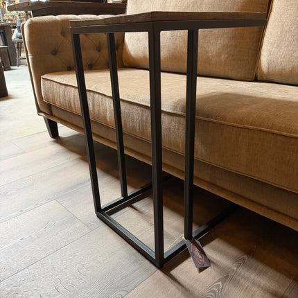 Driftwood Bijzettafel voor Bank | Metalen Frame & Houten Blad | 66 cm