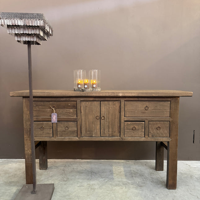 Driftwood Dressoir 160 cm | 6 Lades & 2 Deuren | Landelijk