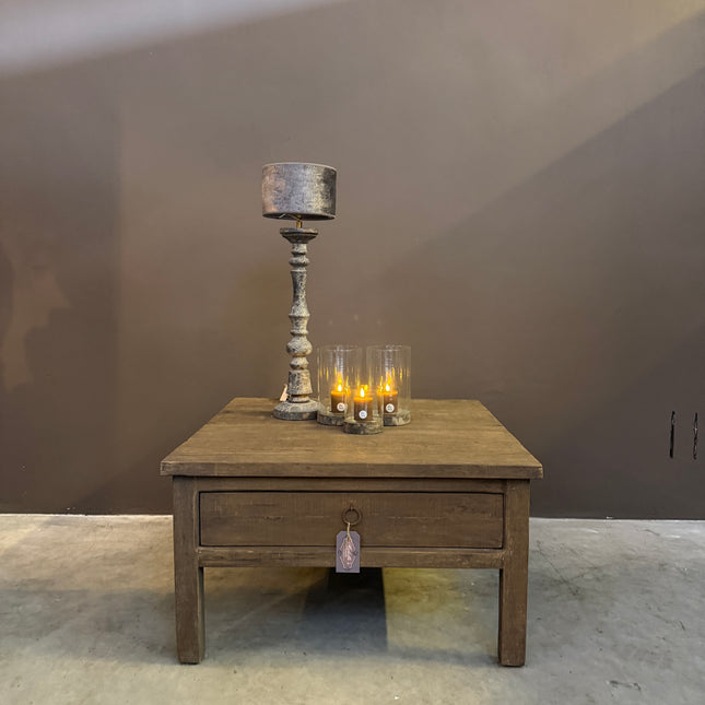 Driftwood Salontafel 80x80 cm met Lade | Landelijk