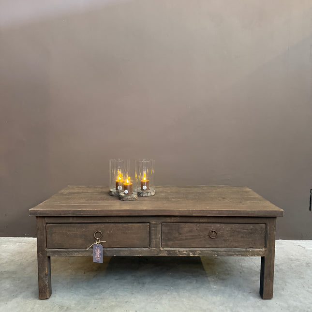 Driftwood Salontafel 120x60 cm met 2 Lades | Landelijk