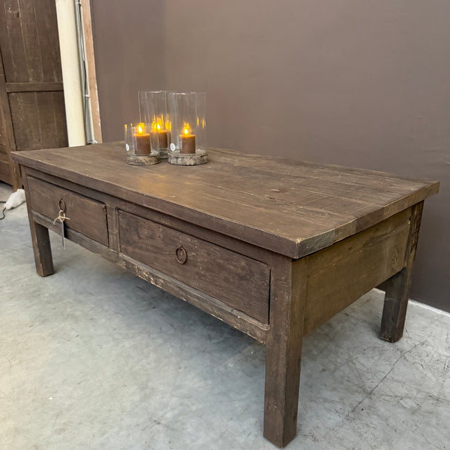 Driftwood Salontafel 120x60 cm met 2 Lades | Landelijk