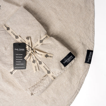 Tafelkleed Judith Rond Naturel – 100% Linnen