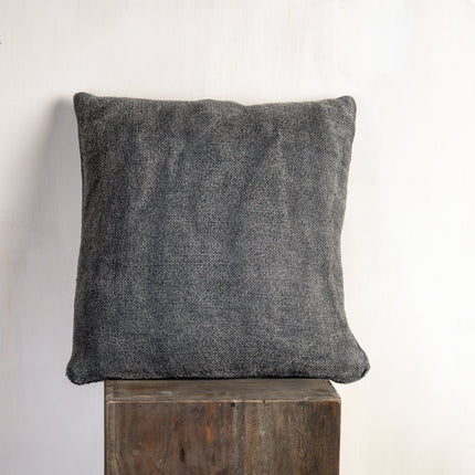 Linnen Sierkussen Ruth Grey/Black Stone Washed 50x50 – 100% Linnen