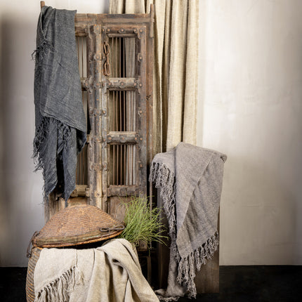 Linnen Lydia Plaid Stonewash – 100% Handgeweven Linnen