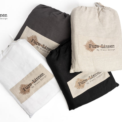 Pure Linnen Dekbedovertrek Naturel/Knopen