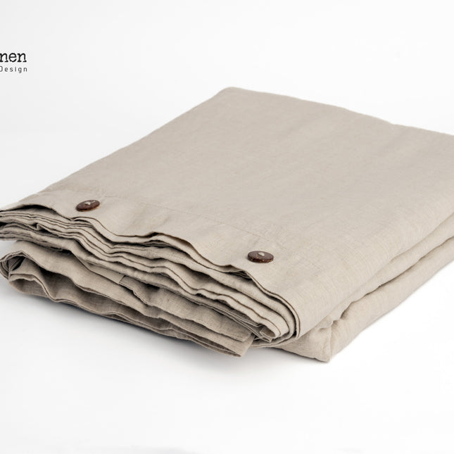 Pure Linnen Dekbedovertrek Naturel/Knopen