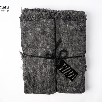 Linnen Hagar Tafelkleed Recht Stonewash – 100% Linnen met Franjes