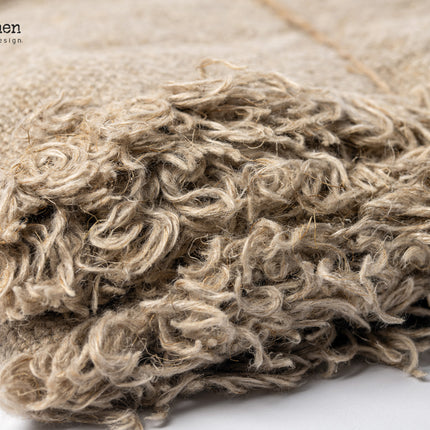 Linnen Naomi Tafelloper Naturel – 100% Linnen met Franjes