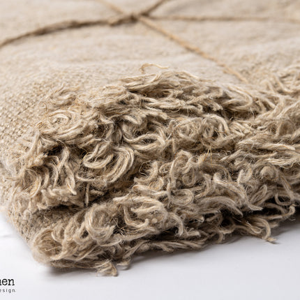 Linnen Dora Tafelkleed Rond Naturel – 100% Linnen met Franjes