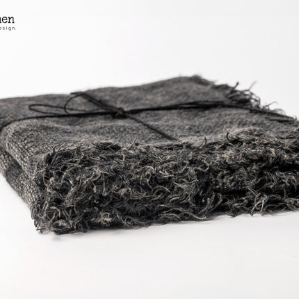 Linnen Sifra Tafelloper Stonewash – 100% Linnen met Franjes