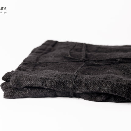Linnen Sara Theedoek Black – 100% Linnen