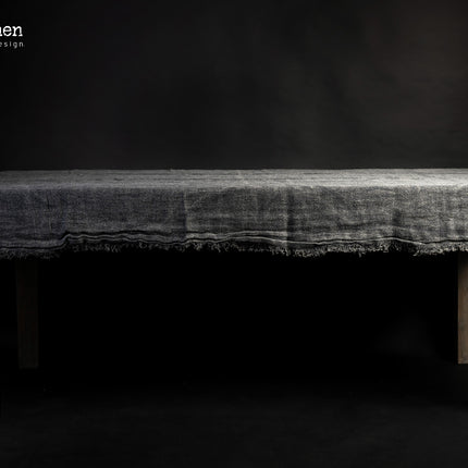 Linnen Hagar Tafelkleed Recht Stonewash – 100% Linnen met Franjes