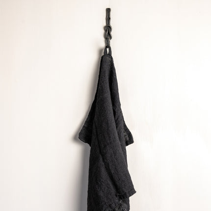 Linnen Sara Theedoek Black – 100% Linnen