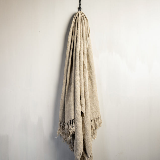 Linnen Delilah Plaid Naturel – 100% Handgeweven Linnen