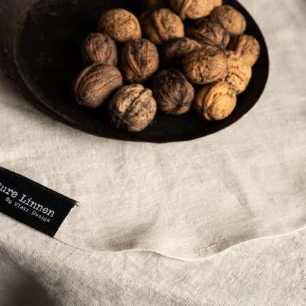 Placemat Eve Rond Naturel – Set van 2 | 100% Linnen