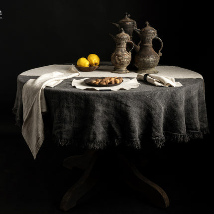 Placemat Eve Rond Naturel – Set van 2 | 100% Linnen