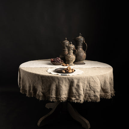 Placemat Eve Rond Naturel – Set van 2 | 100% Linnen