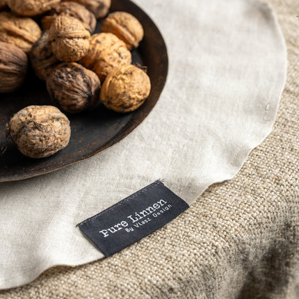 Placemat Eve Rond Naturel – Set van 2 | 100% Linnen
