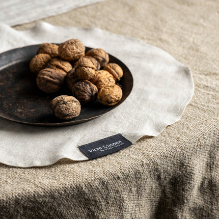 Placemat Eve Rond Naturel – Set van 2 | 100% Linnen