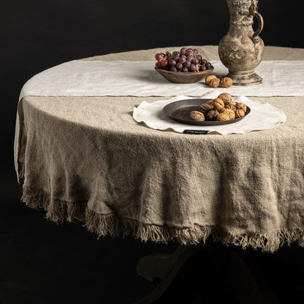 Placemat Eve Rond Naturel – Set van 2 | 100% Linnen