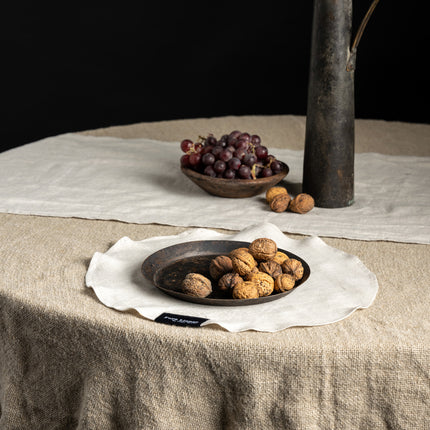 Placemat Eve Rond Naturel – Set van 2 | 100% Linnen