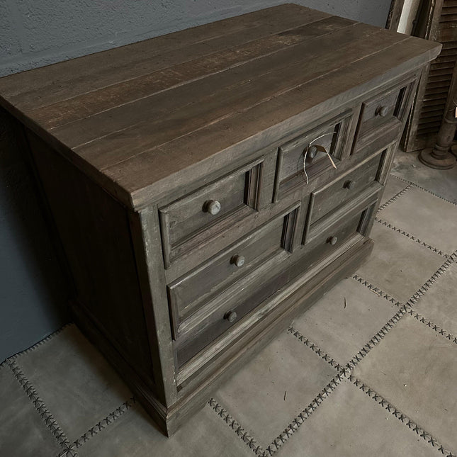 Driftwood Commode met 6 Lades – Stoere Houten Commode voor Babykamer